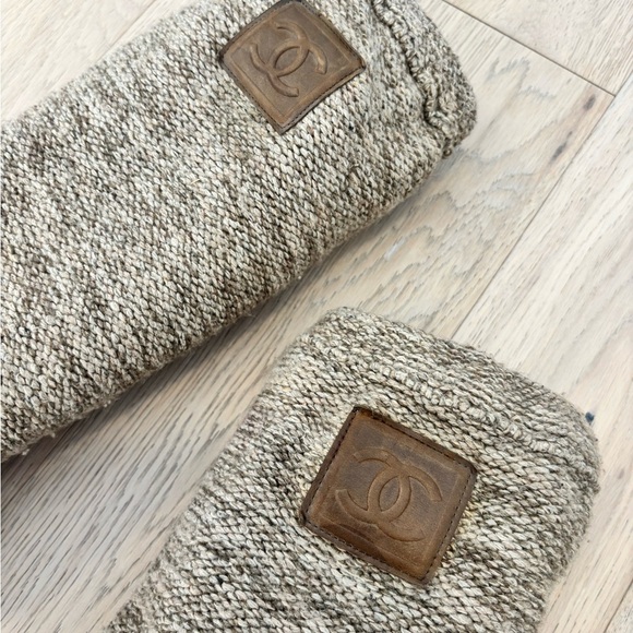 Chanel Rare Women’s High Wool And Leather Boots - Picture 2 of 9